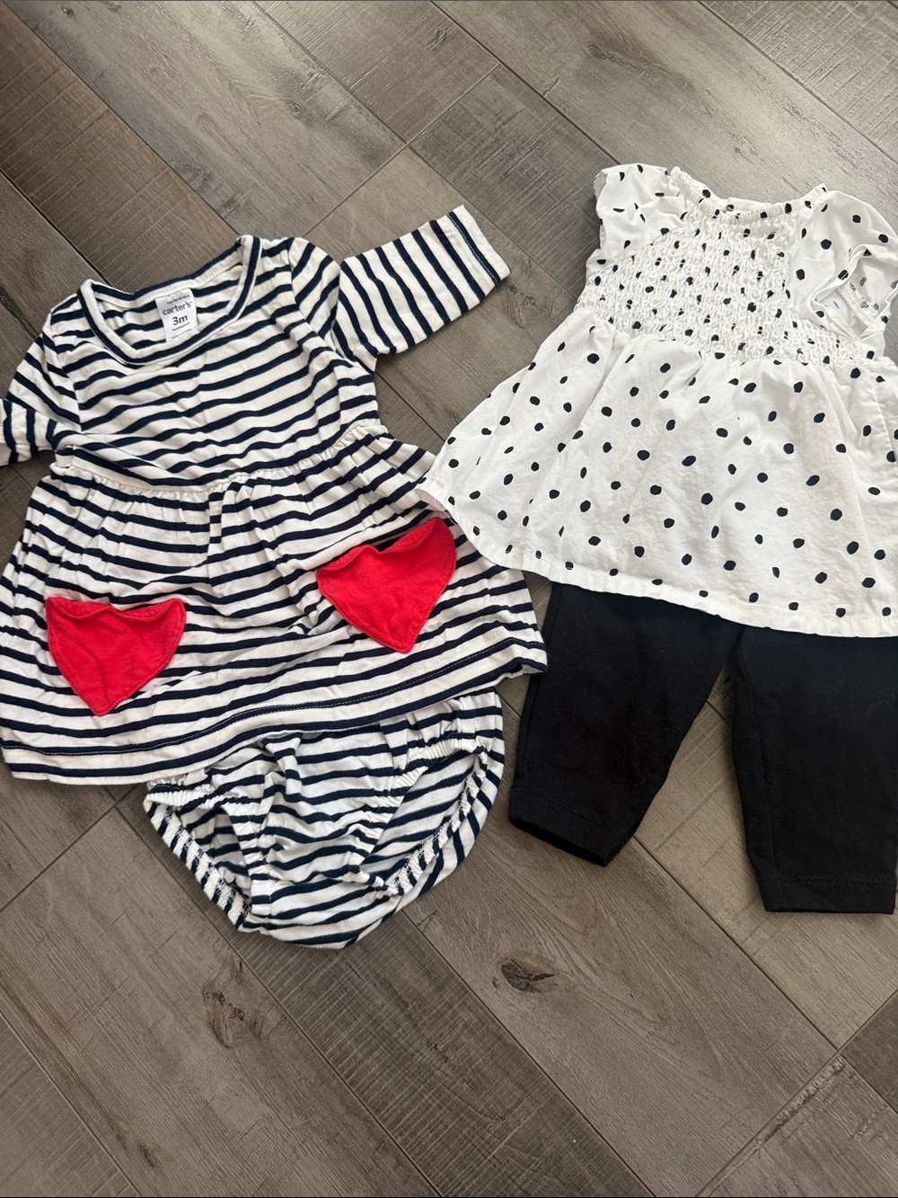 Carter's Navy and White Striped Baby Bottoms
